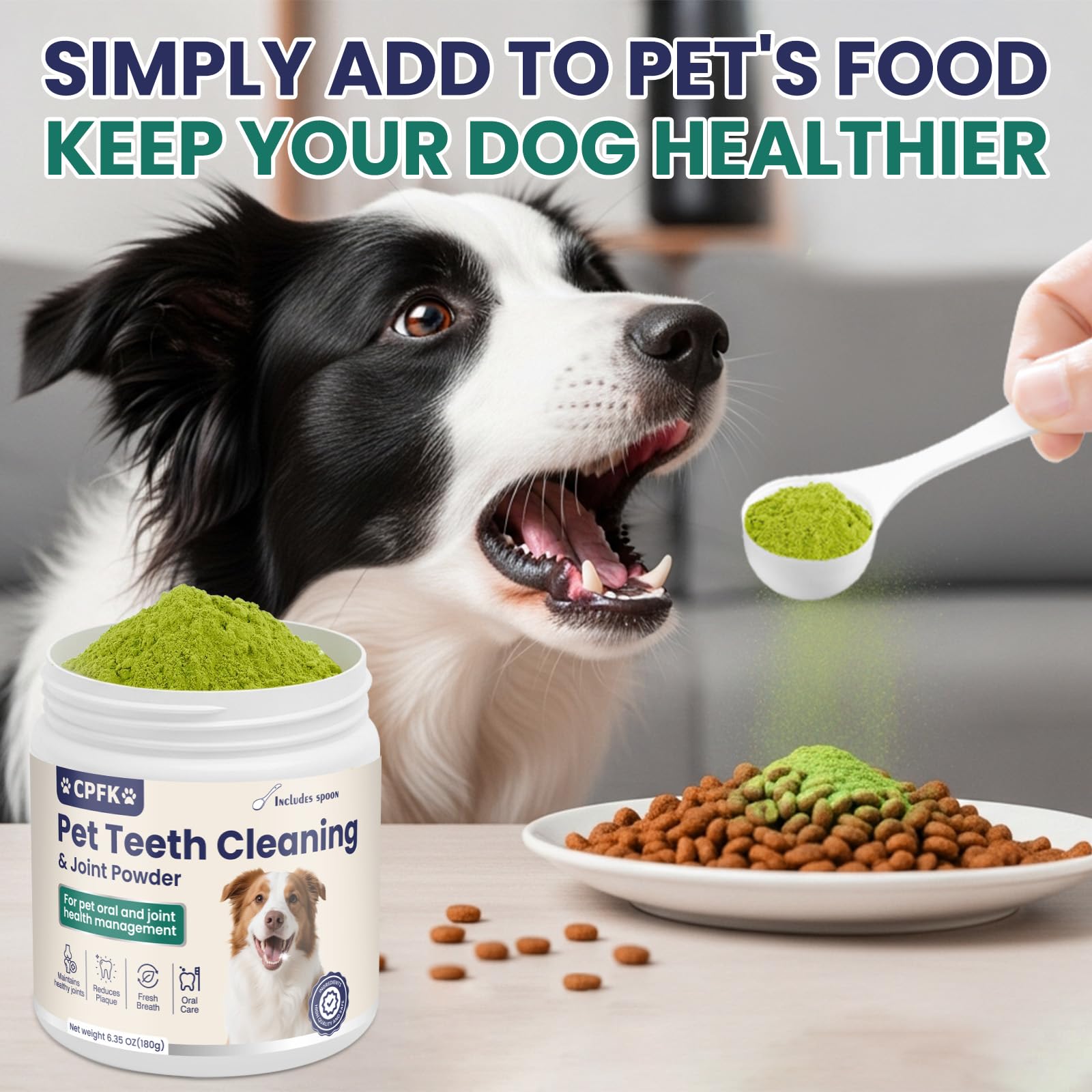 CPFK Green Tea Probiotics formula image demonstrates breath freshening and odor control.