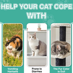CPFK Hairball Remedy Treats bottle label, 150 treats per bottle.