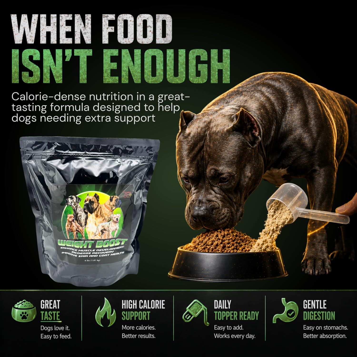 CPN Weight Boost ingredient-label emphasize human-grade formula.