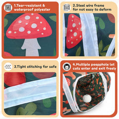 Cpvbobul collapsible cat tunnel folds compactly for travel and storage.