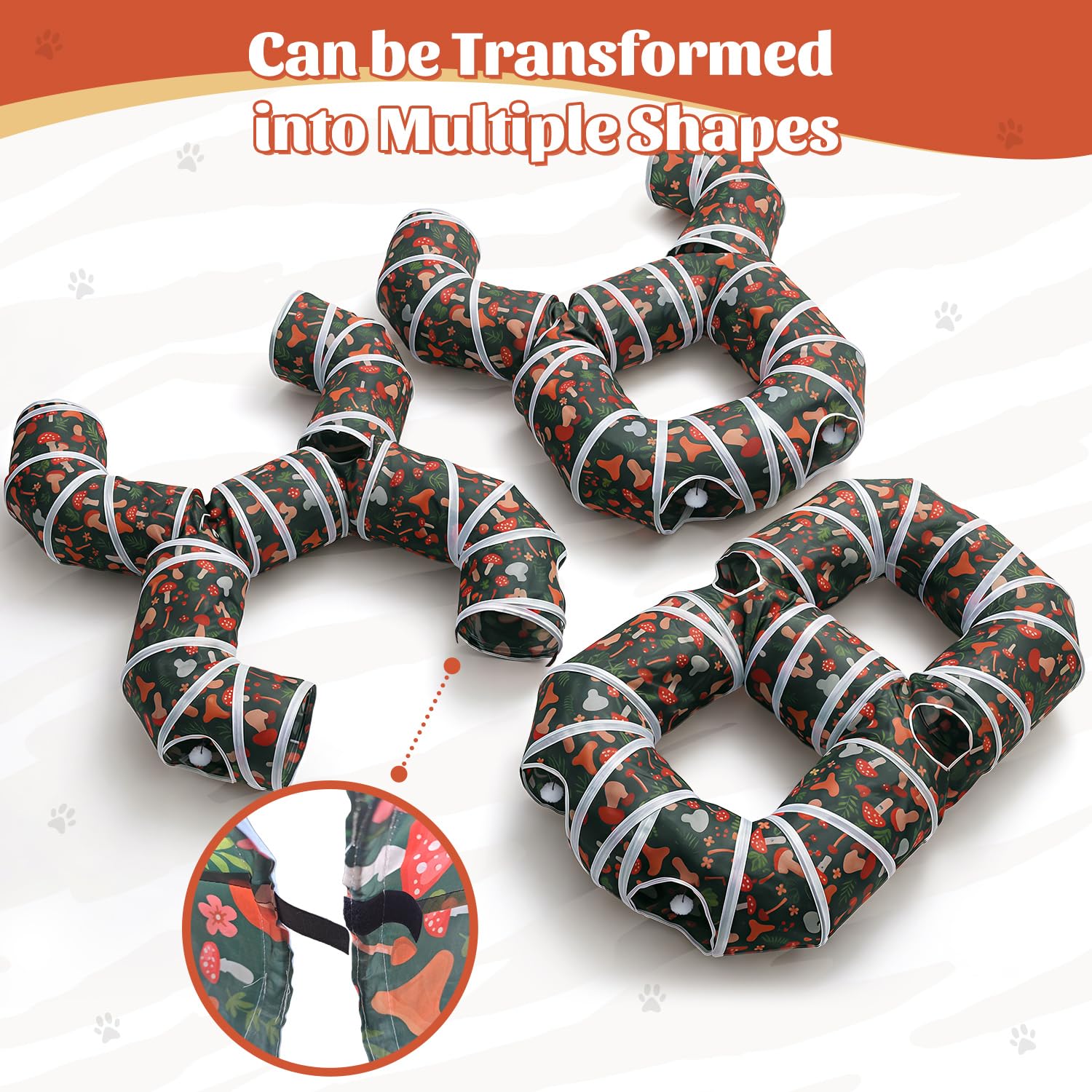 Cpvbobul multi-pet tunnel suitable for kittens, puppies, and small rabbits.