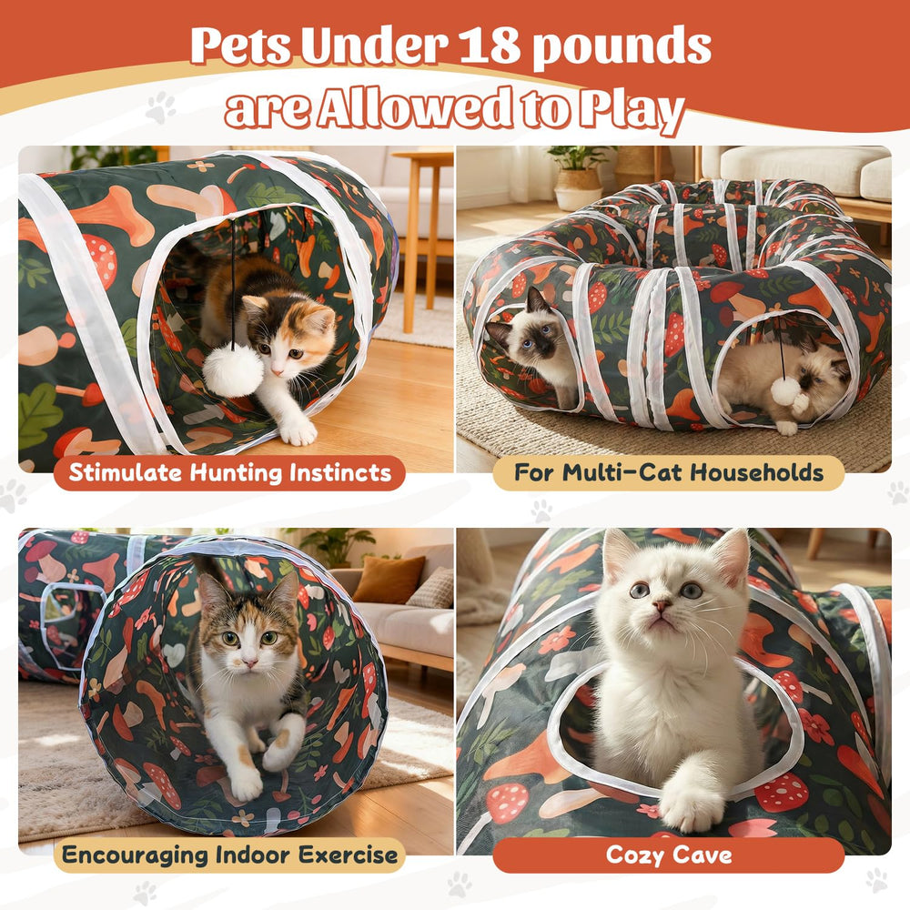 Cpvbobul sturdy wire-frame tunnel keeps shape during active play.