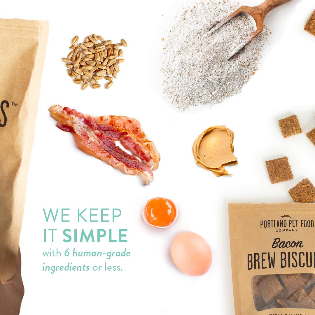 Crafted by Humans Brew Biscuit mixed flavors close-up, appealing for dogs with varied tastes.