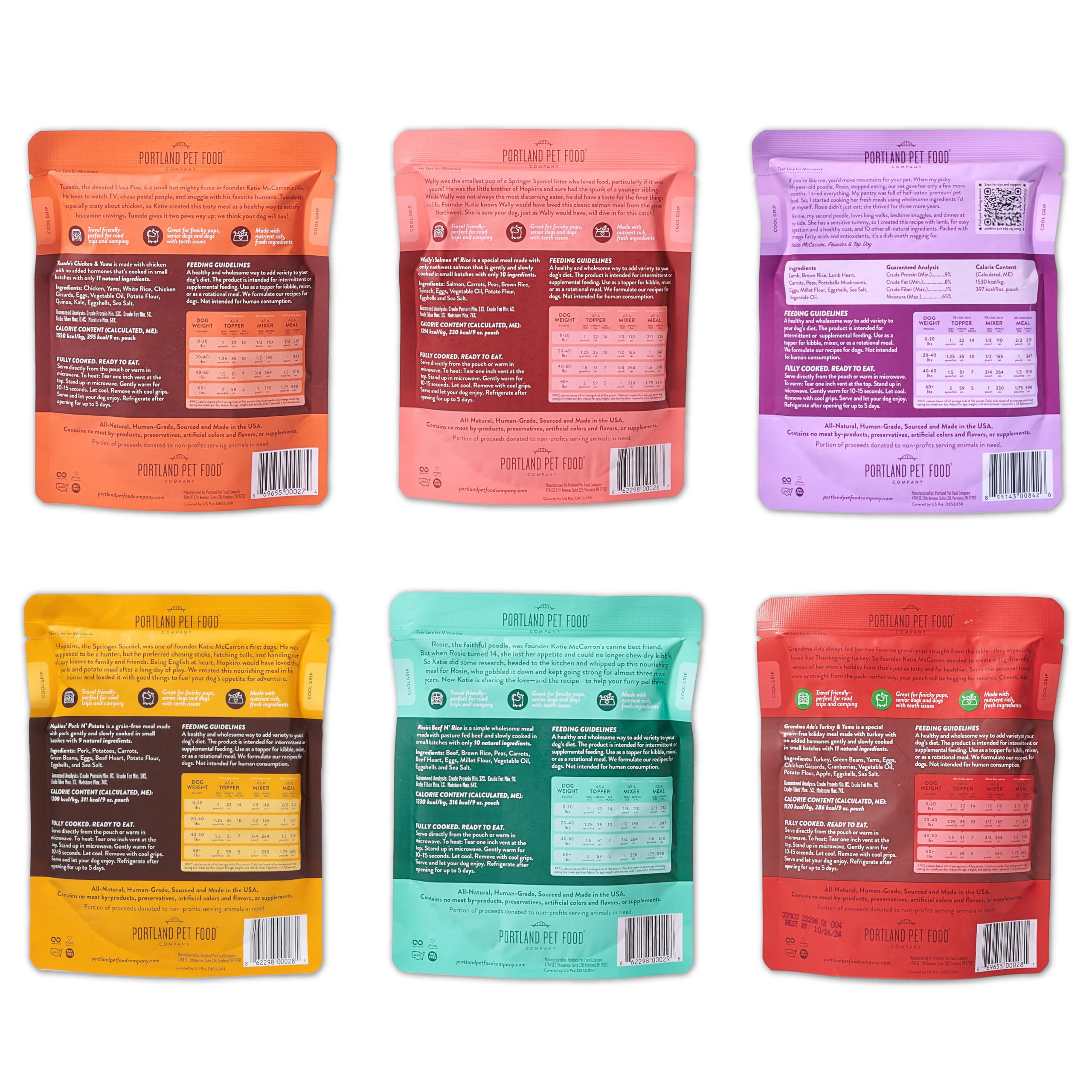 Crafted by Humans Loved by Dogs Pork Potato pouch pairs with kibble