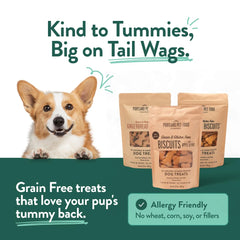 Crafted by Humans Vegan, human-grade dog treats for ethical nutrition.