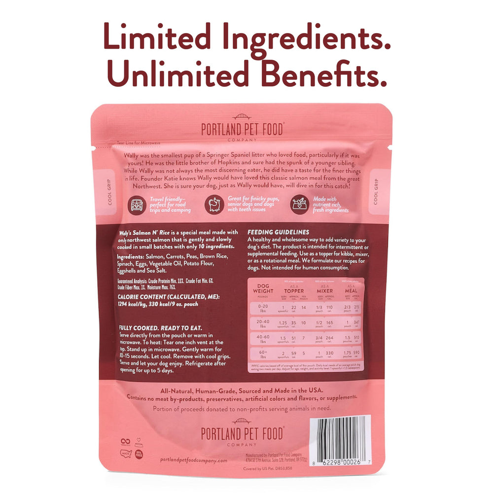 Crafted by Humans Wallys Salmon N Rice USA-sourced ingredients support transparent sourcing