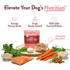 Wally's Salmon N' Rice label shows gluten-free, limited-ingredient formula