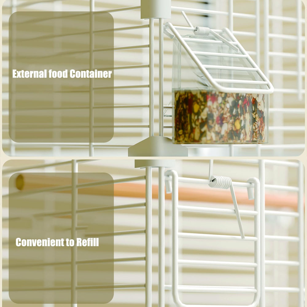 Craftsboys Basic Bird Cage elevated design keeps birds safe from drafts