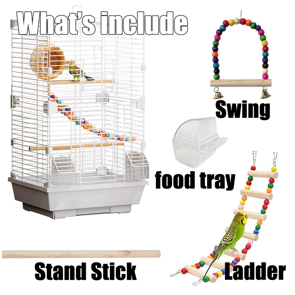 Craftsboys Basic Bird Cage ladder-perch closeup for climbing and grip