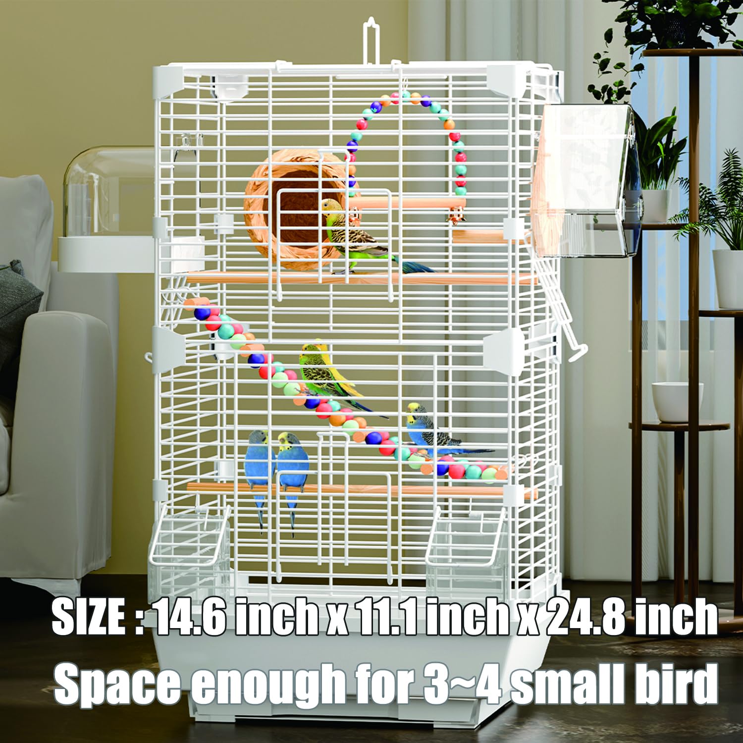 Craftsboys Basic Bird Cage removable tray for quick cleaning