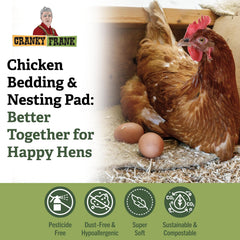Cranky Frank Hemp soft, dust-free bedding supports quiet, cozy nests.
