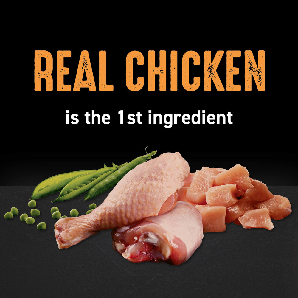 CRAVE 40% protein label close-up emphasizing protein-rich nutrition
