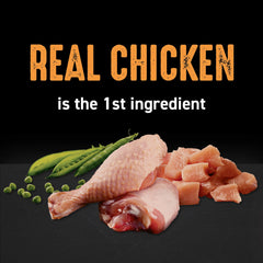 CRAVE 40% protein label close-up emphasizing protein-rich nutrition