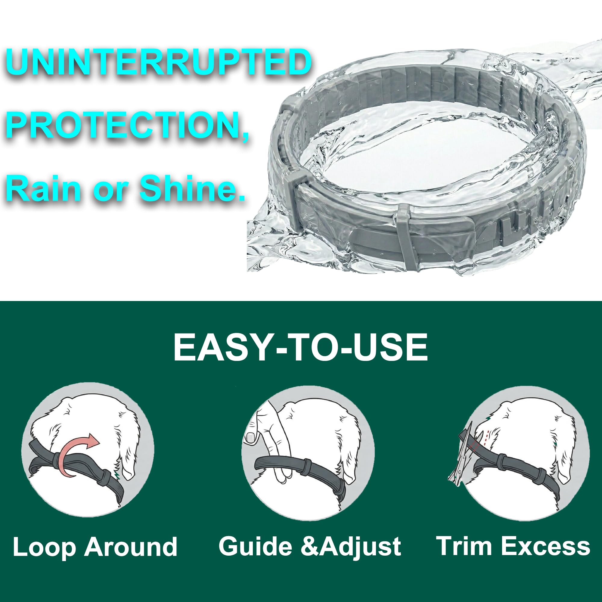 Craveit large-dog collar with 27.5-inch adjustable fit provides secure, comfortable wear.