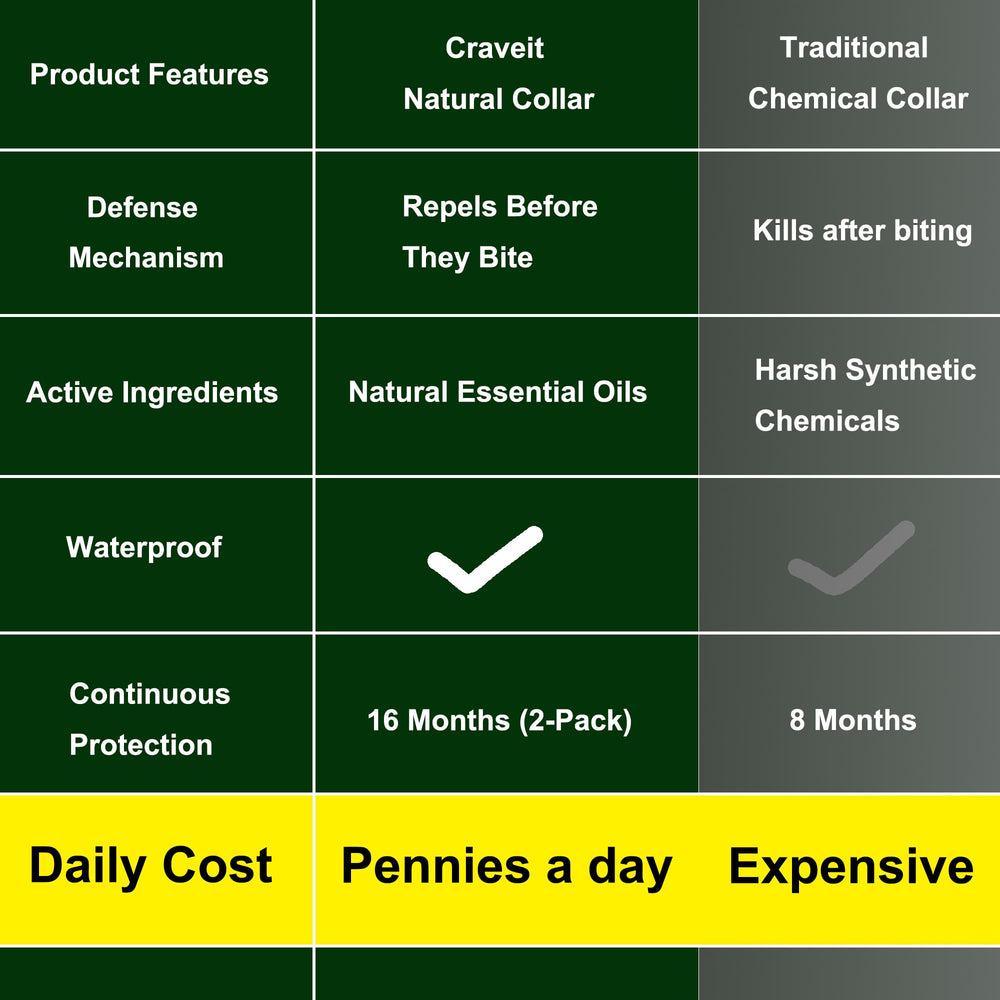Craveit tick and flea repellent helps protect dogs on walks and hikes.