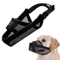 Crazy Felix nylon dog muzzle front view with breathable mesh for comfort.