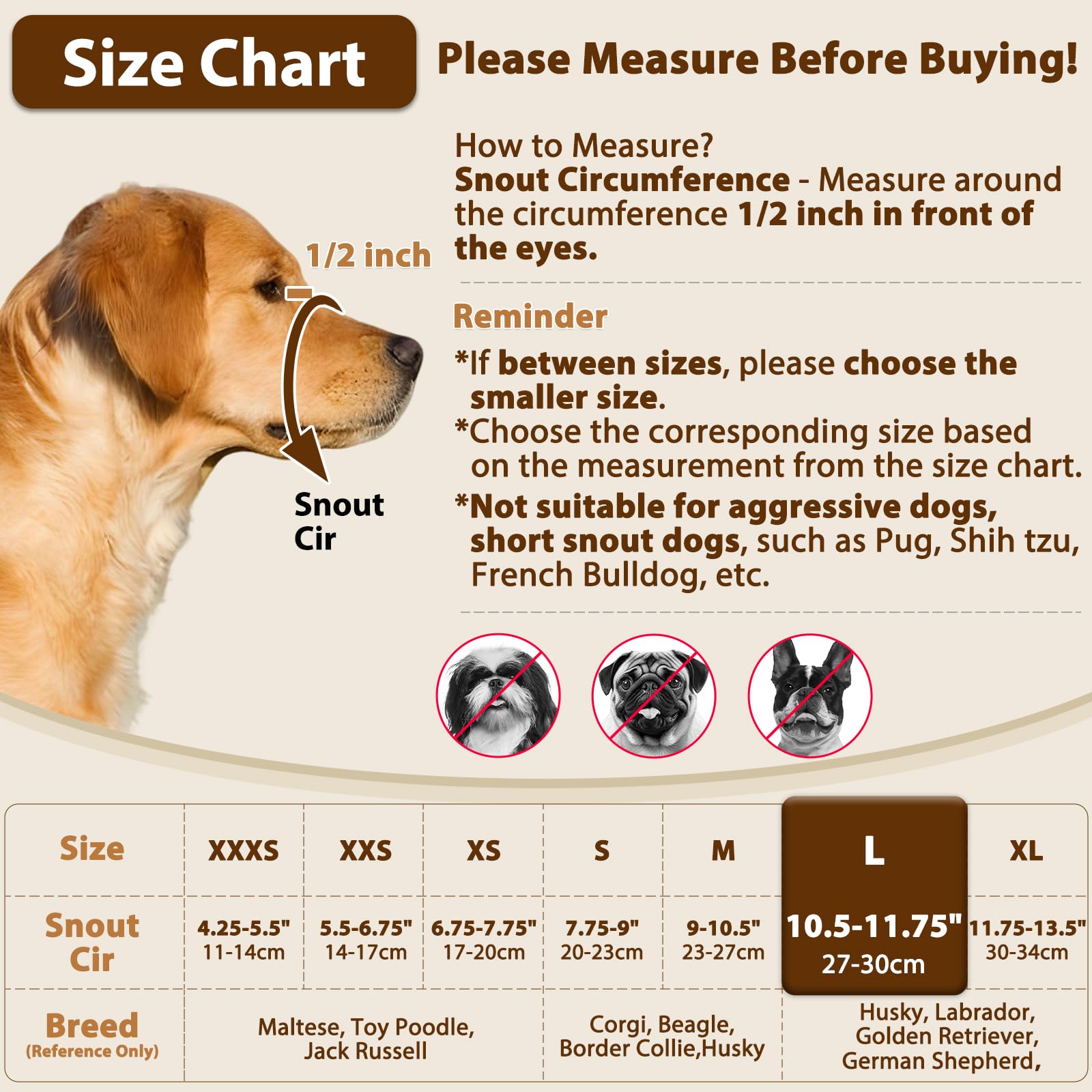 Crazy Felix nylon dog muzzle side view with adjustable strap for secure fit.