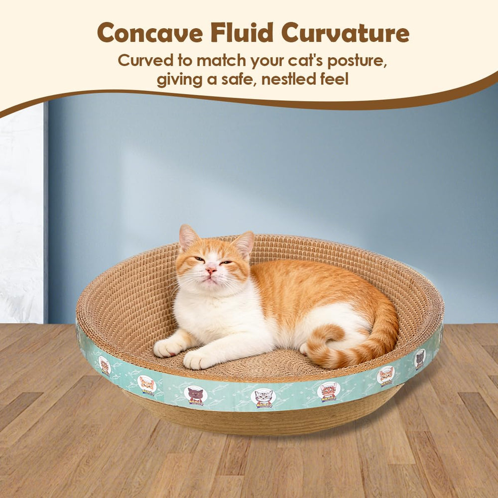 CRAZY GUOFAN large cat scratcher bed 2in1 design combines scratch and lounge.
