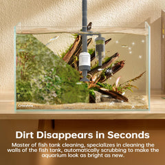 Crazyboy sand vacuum and water clarification helps maintain crystal-clear tank water.