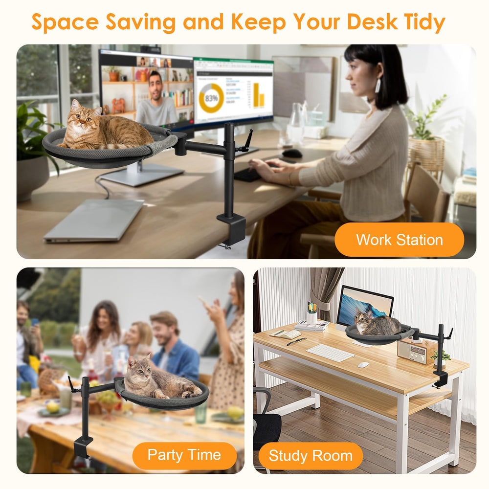 Crazydeer Cat Desk Bed ideal for indoor cats and kittens