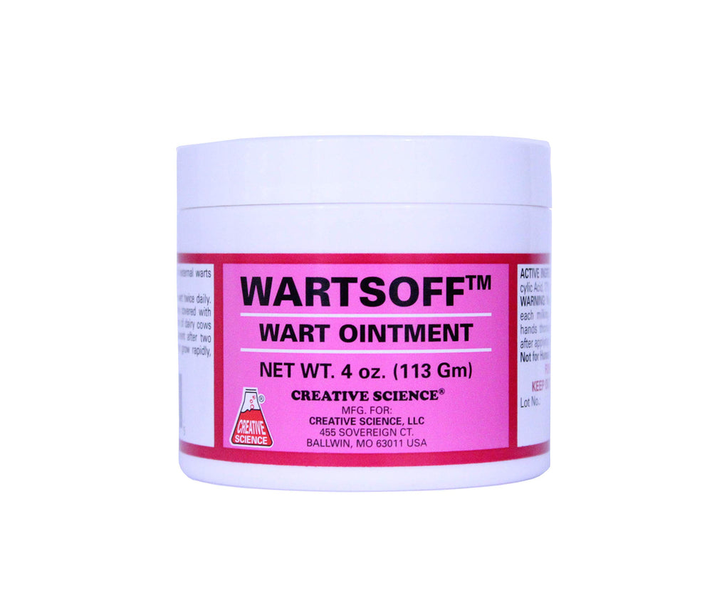 Creative Science Warts Off 4oz bottle supports safe wart care for animals.