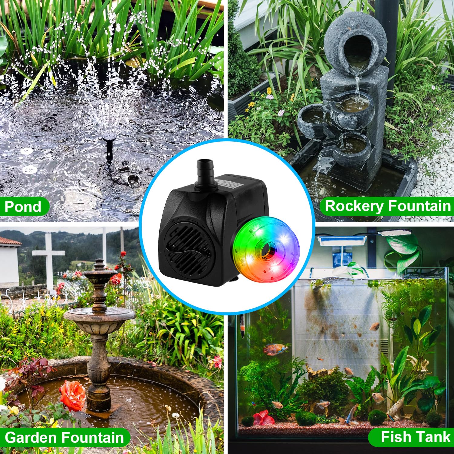 CREPOW quiet installation with suction cups securing the pump
