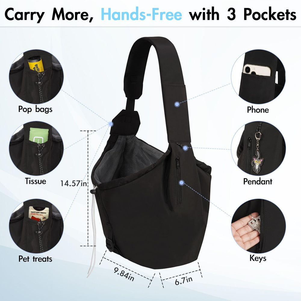 Creproly dog carrier sling breathable mesh promotes airflow for pet comfort