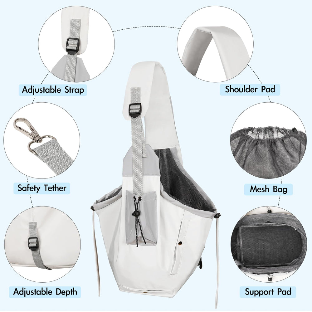 Creproly sling in grey suitable for small dogs and cats.