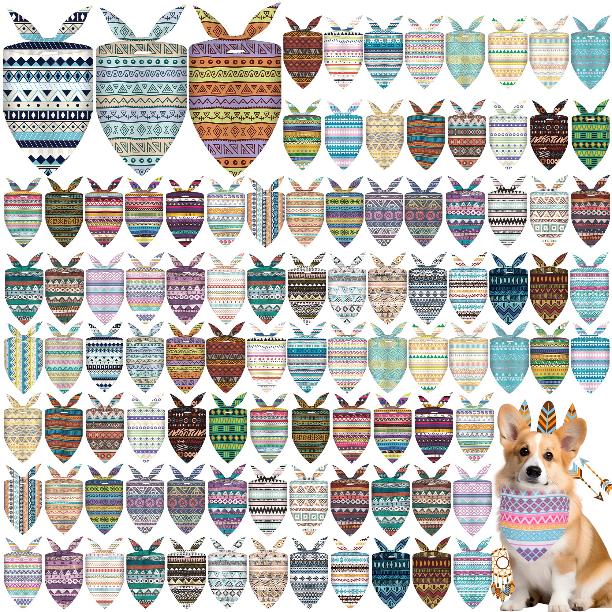 Cresue summer dog bandana collection in vibrant patterns for stylish photos.