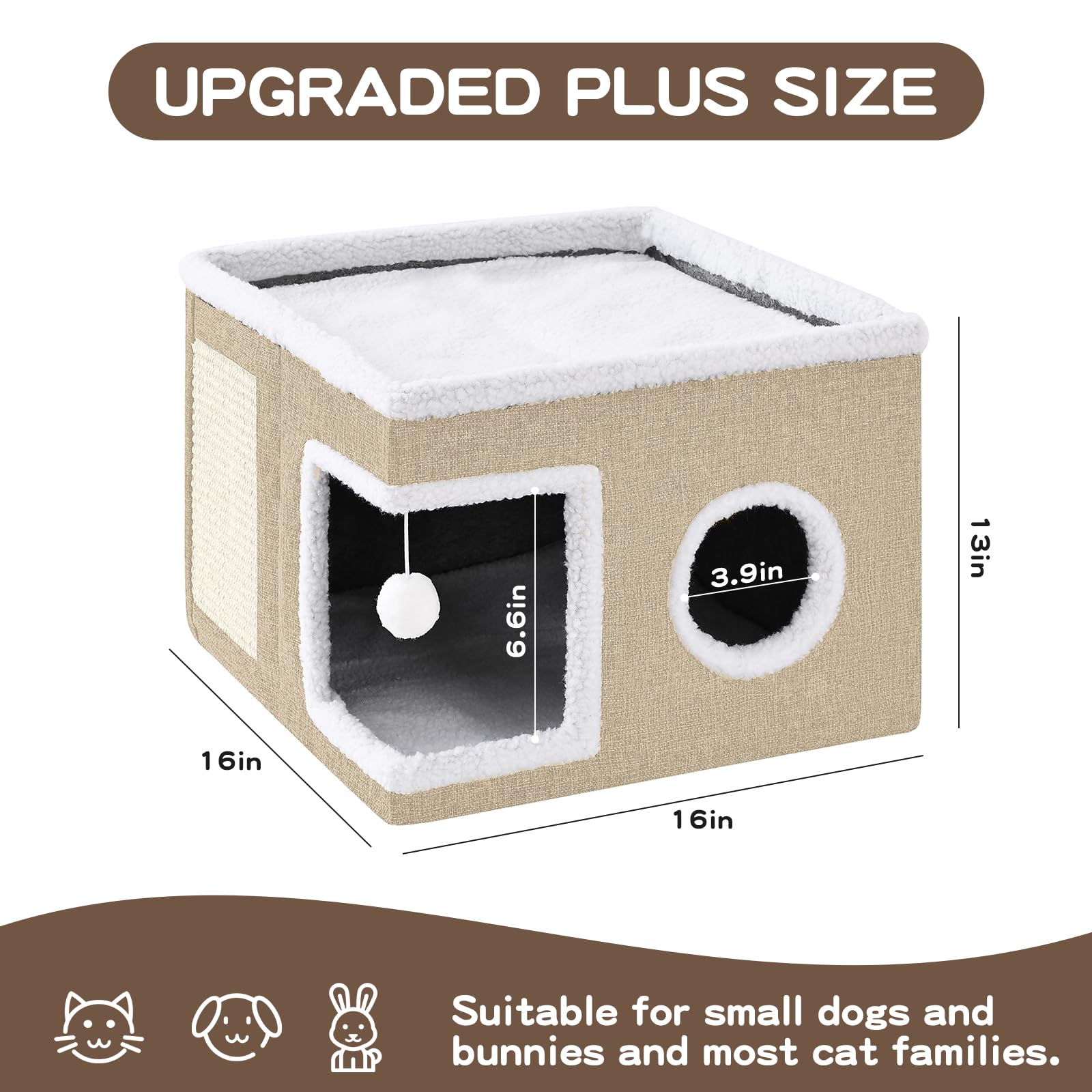 Crispedia Cat Bed 2-in-1 cushion in velvet for winter warmth.
