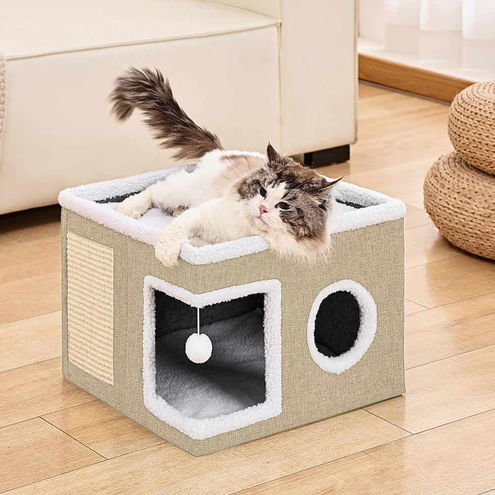 Crispedia Cat Bed folds easily for indoor or outdoor use.
