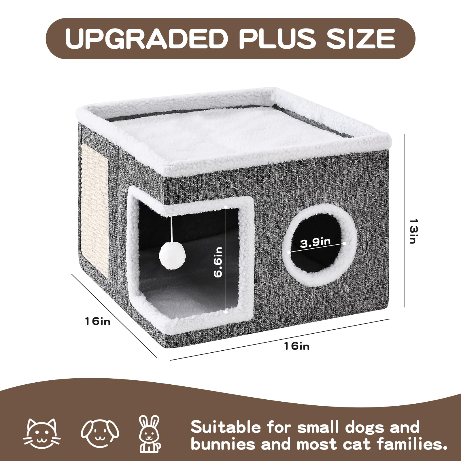 Crispedia cat bed reversible cushions for all-season comfort.