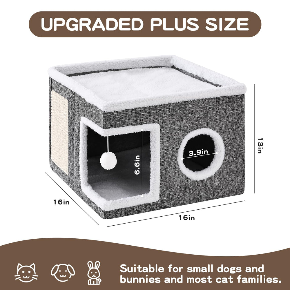 Crispedia cat bed reversible cushions for all-season comfort.