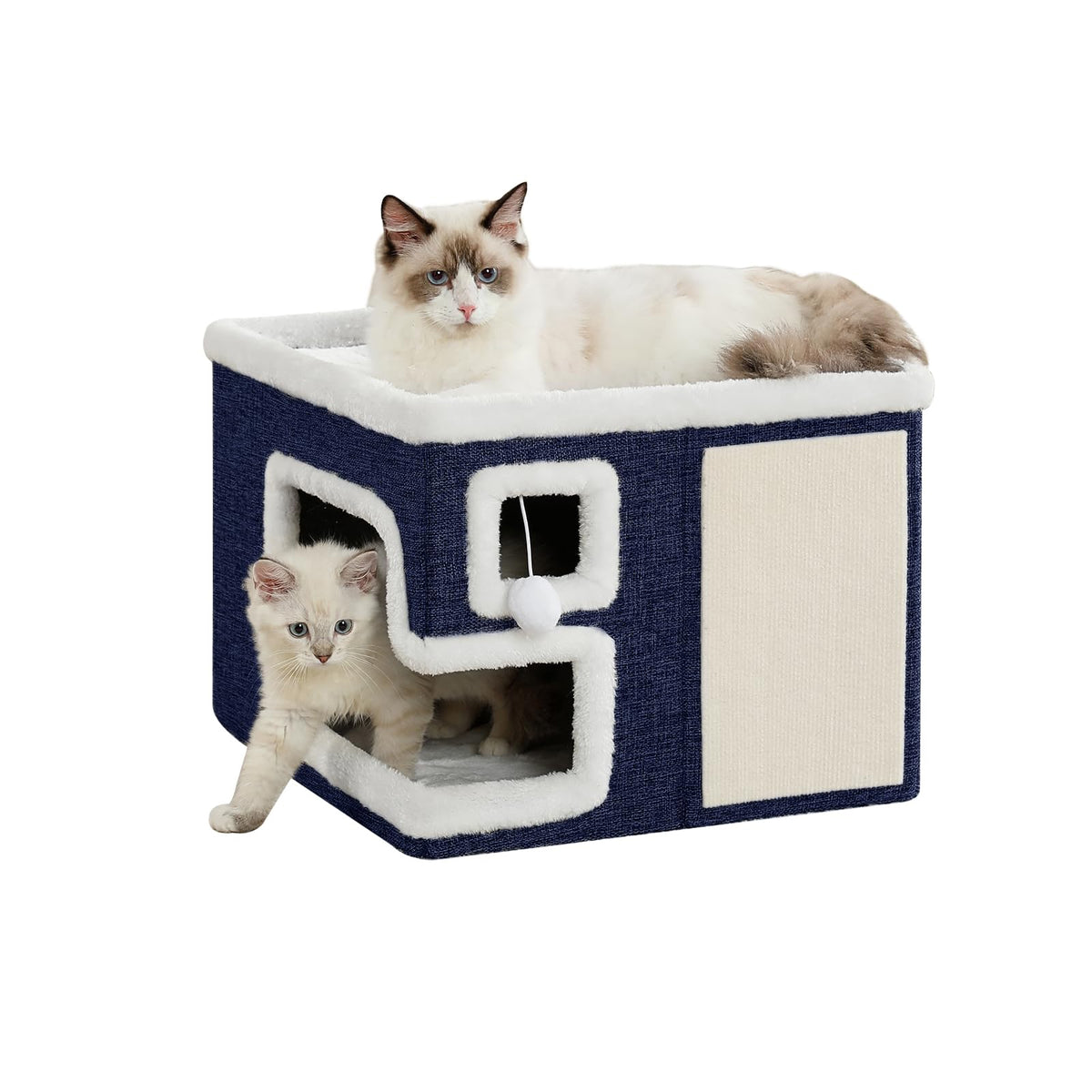 Crispedia Cat House cozy cave bed offers secure indoor retreat.