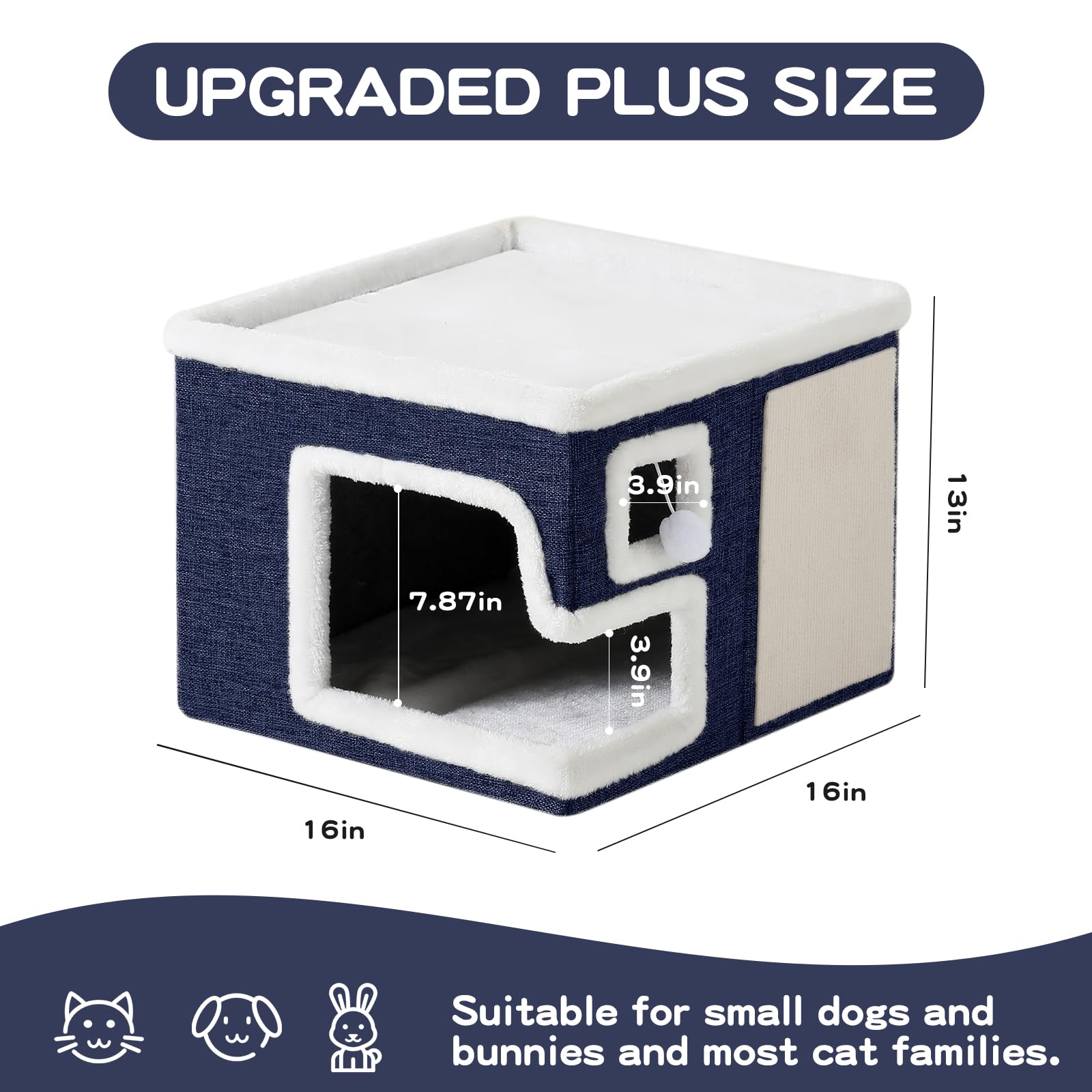 Crispedia Cat House fluffy-ball-toy encourages play and exercise.