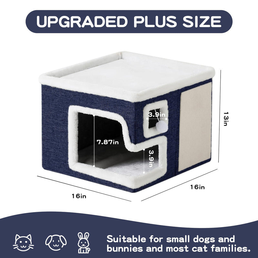 Crispedia Cat House fluffy-ball-toy encourages play and exercise.