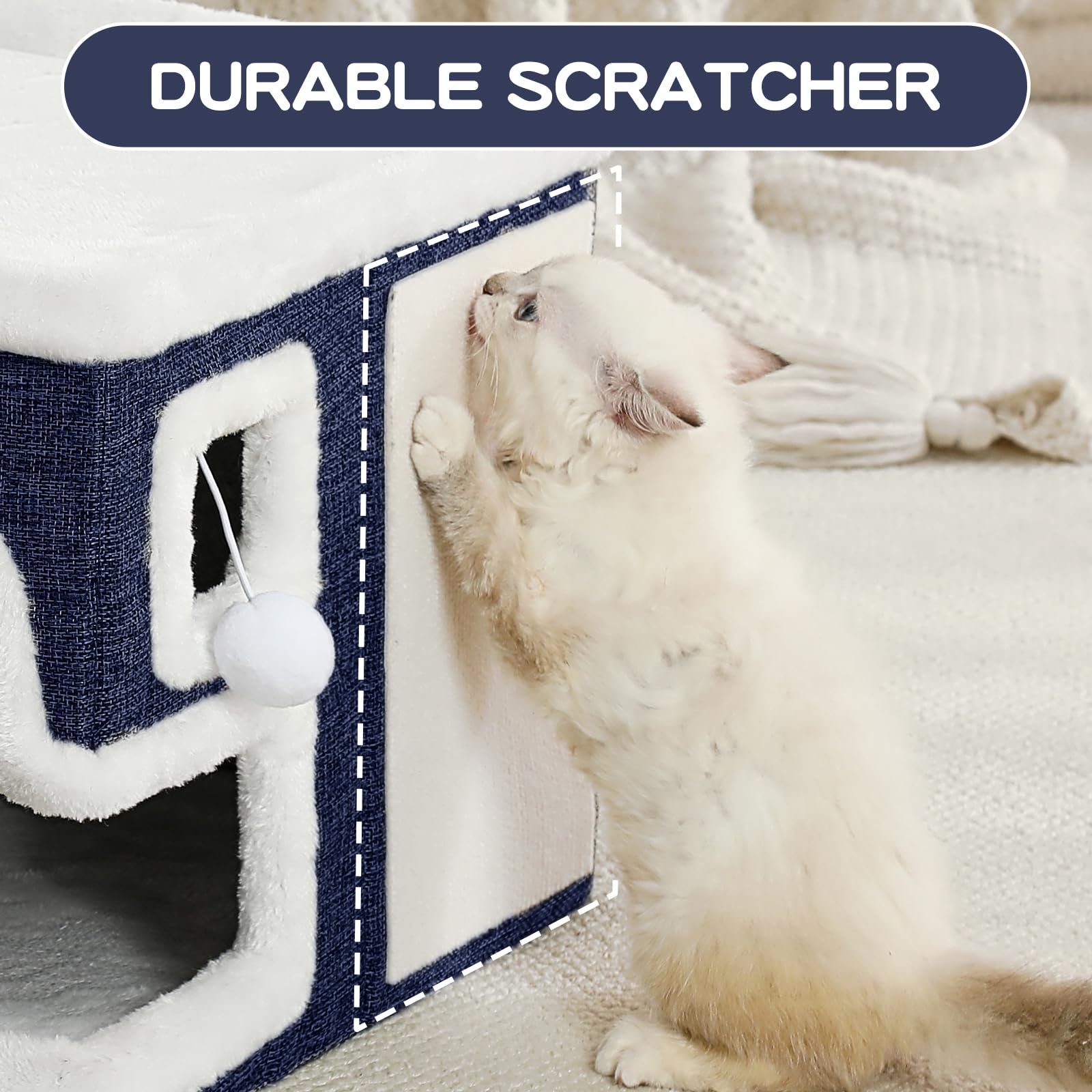 Crispedia Cat House foldable portable design enables easy relocation.