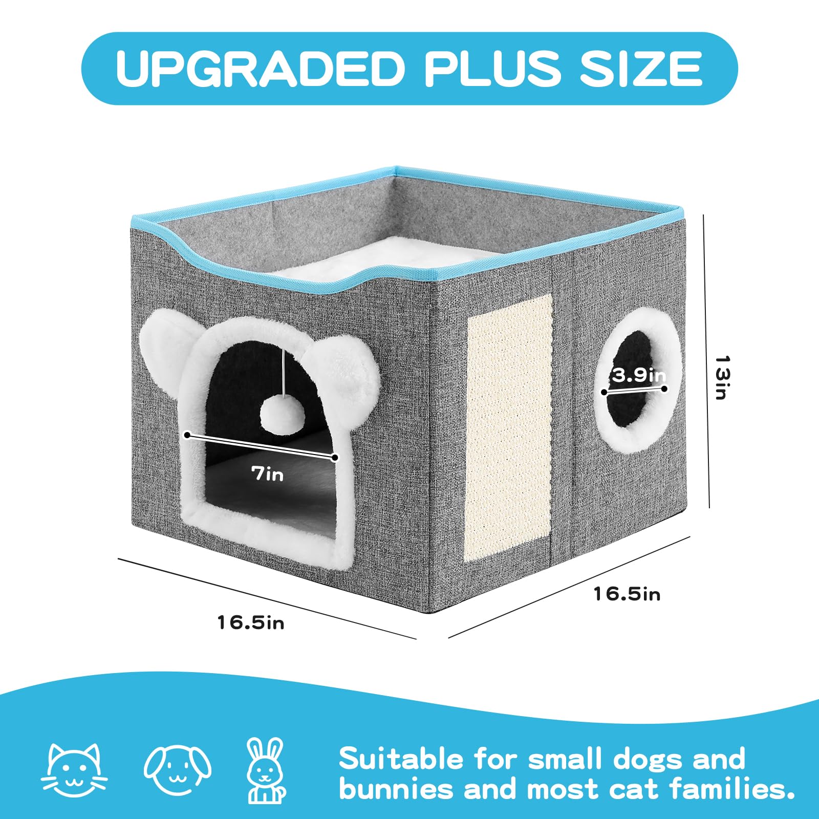 Crispedia reversible cushion winter side offers warm comfort.