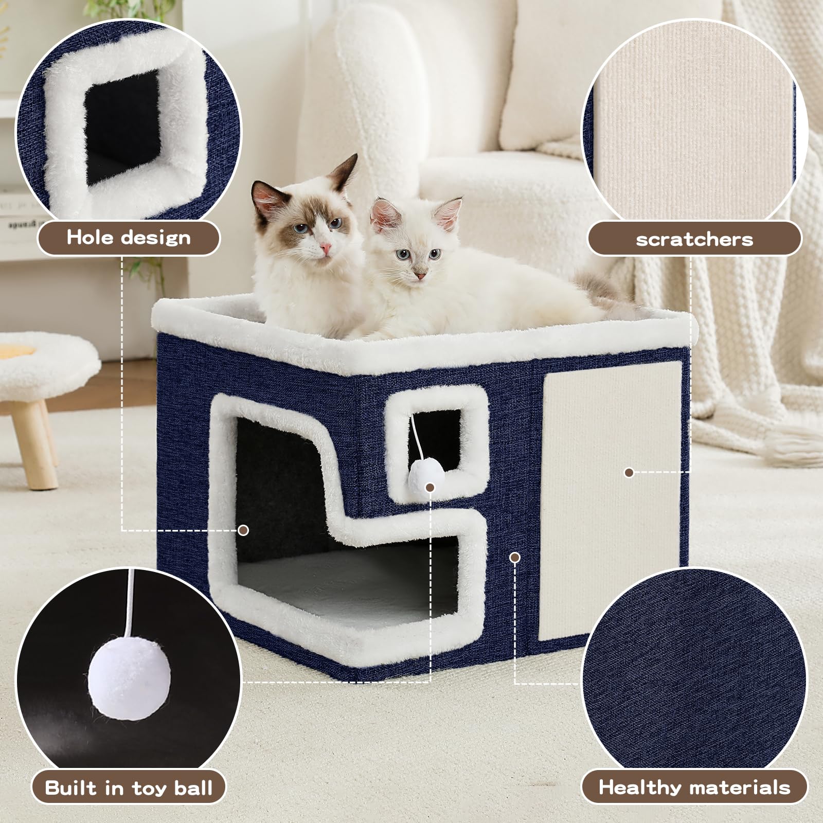 Crispedia Cat House scratch-pad keeps claws active while protecting furniture.