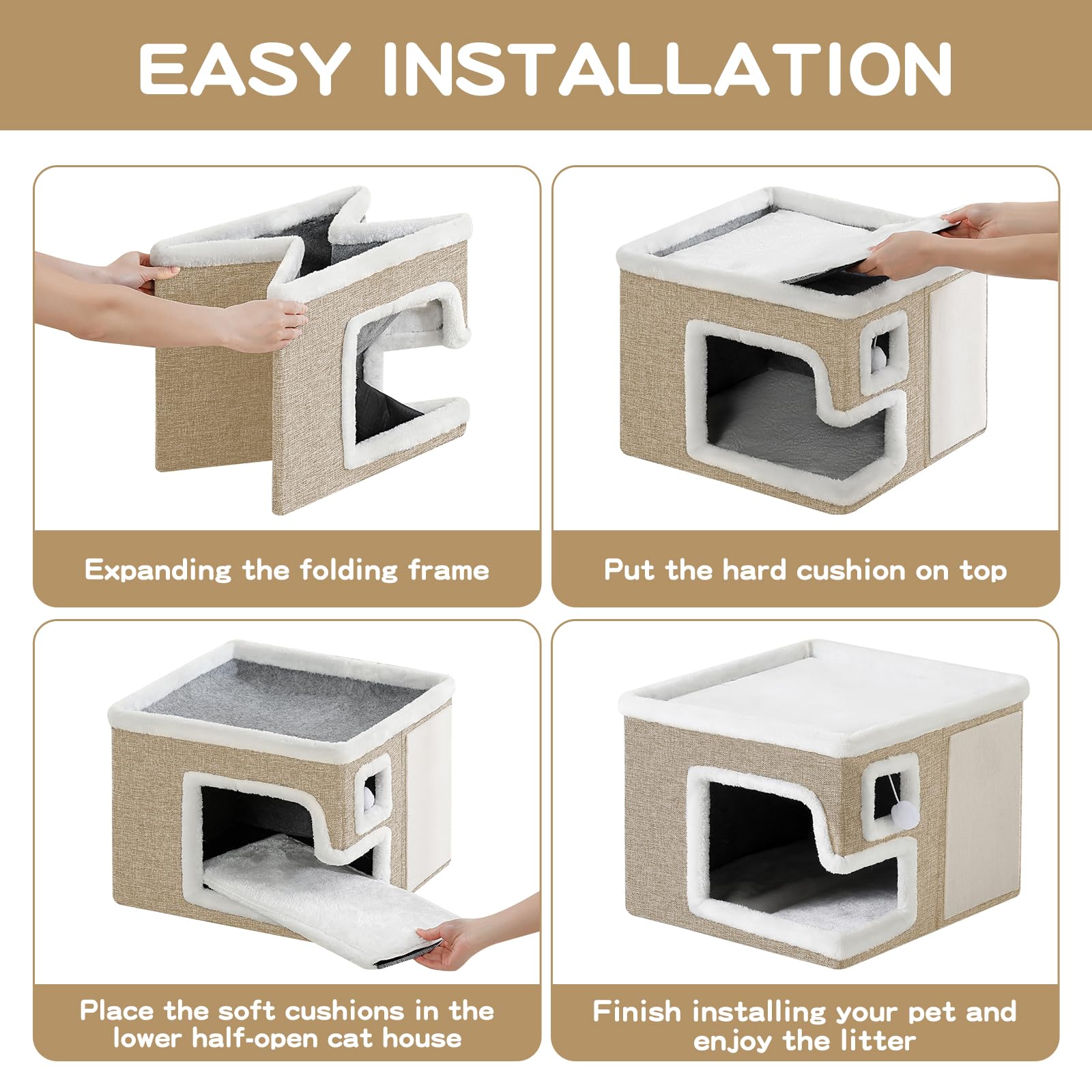 Crispedia enclosed condo suitable for multi-cat households.