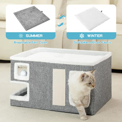 Crispedia Large Cat House plush ball toy encourages playful interaction.