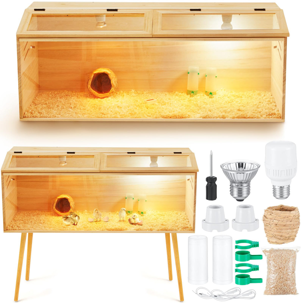 CroBlissful brooder box outer view highlights generous space for chicks and small pets.