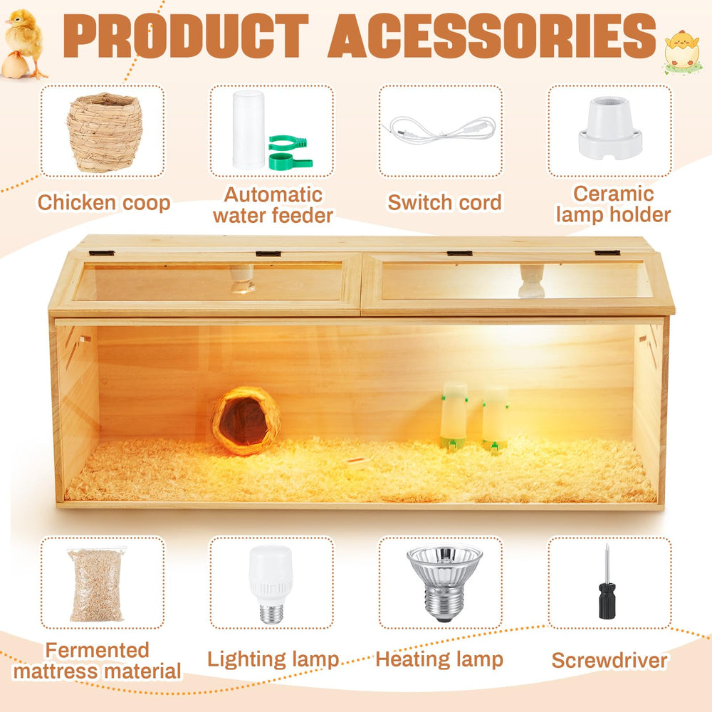 CroBlissful brooder box removable legs show adjustable placement.