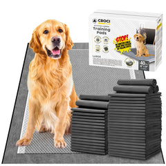 Croci Charcoal Puppy Pads with adhesive tabs for secure training.