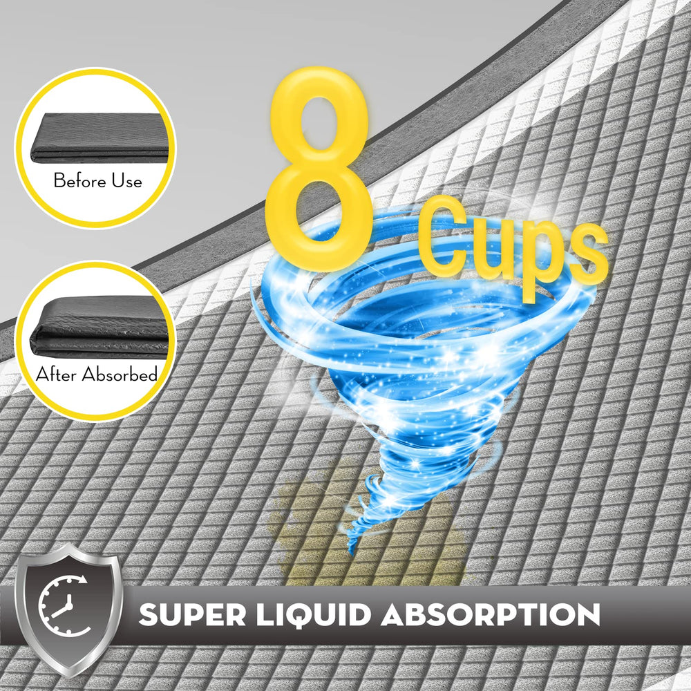 Croci Charcoal Puppy Pads quick-dry surface keeps floors dry.