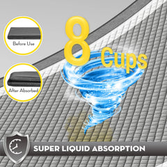 Croci Charcoal Puppy Pads quick-dry surface keeps floors dry.