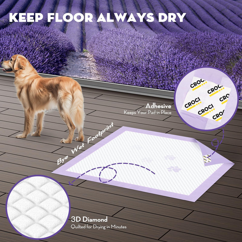 Croci sticky tabs secure pad to floor or wall