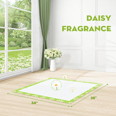 Croci pee pads daisy pattern core absorbs and locks in moisture for clean floors