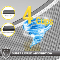 Croci pad with absorbent core handles 4–12 cups of liquid.