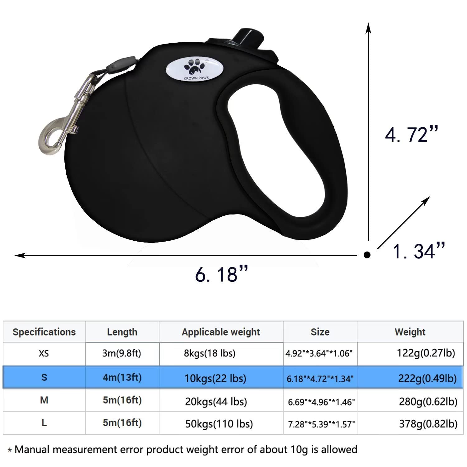 CROWN PAWS detachable chew-proof extender wire adds durability for chewers during strolls